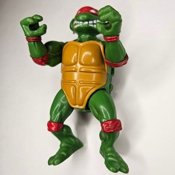 Vintage 1988 Teenage Mutant Ninja Turtles Raphael figure Hard head Playmates - Picture 2 of 8